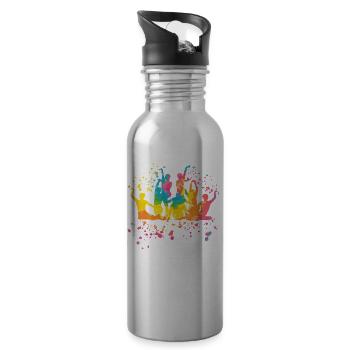 Artistic Swim Team Synchronschwimmen - Trinkflasche mit integriertem Trinkhalm - Lightsilver - Rechts