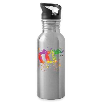 Artistic Swim Team Synchronschwimmen - Trinkflasche mit integriertem Trinkhalm - Lightsilver - Rechts