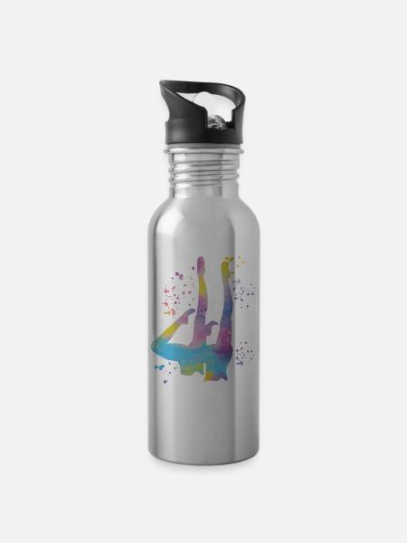 Natation artistique par équipe Natation synchronisée - Gourde avec paille intégrée - argent clair