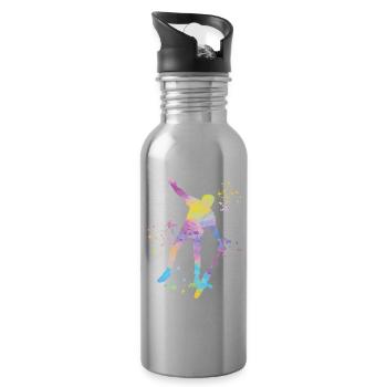 Einradfahrer Einradfahren Einrad - Trinkflasche mit integriertem Trinkhalm - Lightsilver - Rechts