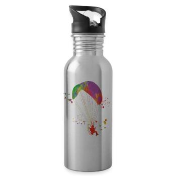 Motorisiertes Gleitschirmfliegen Ppg Paramotoring - Trinkflasche mit integriertem Trinkhalm - Lightsilver - Rechts