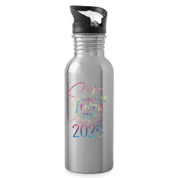 Sisters on the Run Sisters' Trip 2025 - Water bottle with straw - silver - Right