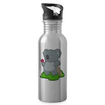 Koala Cricket Cricket Bats - Water bottle with straw - silver - Right