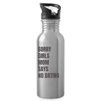 Sorry Girls Mom Sagt KeinDate Babyparty - Trinkflasche mit integriertem Trinkhalm - Lightsilver - Rechts