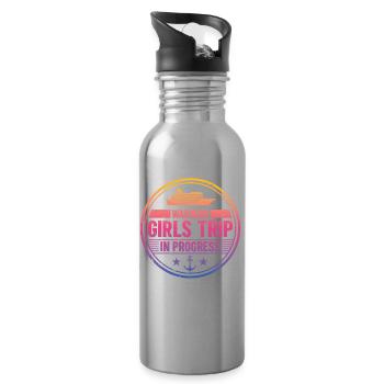 Attention Girls Trip en cours - Gourde avec paille intégrée - argent clair - Droite