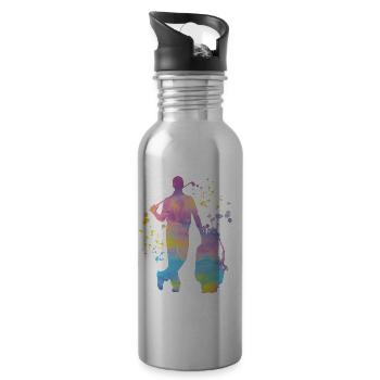 Golfer Colorsplash Kinder Miniaturgolf - Trinkflasche mit integriertem Trinkhalm - Lightsilver - Rechts