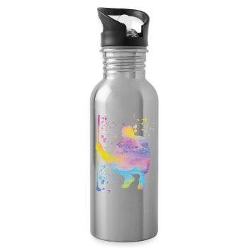 Golfer Colorsplash Kinder Miniaturgolf - Trinkflasche mit integriertem Trinkhalm - Lightsilver - Rechts