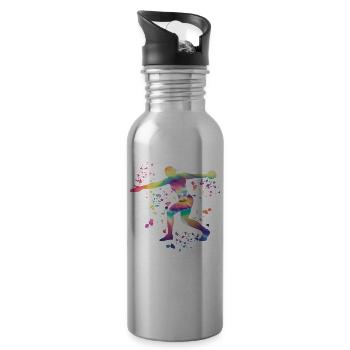 Diskuswerfer Colorsplash Diskuswurf - Trinkflasche mit integriertem Trinkhalm - Lightsilver - Rechts