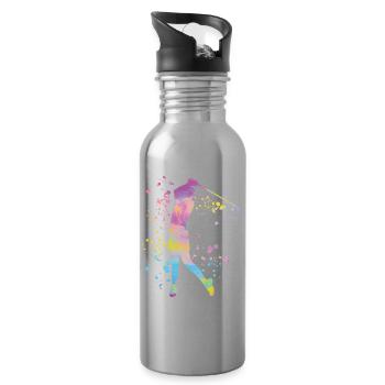Golfer Colorsplash Kinder Miniaturgolf - Trinkflasche mit integriertem Trinkhalm - Lightsilver - Rechts