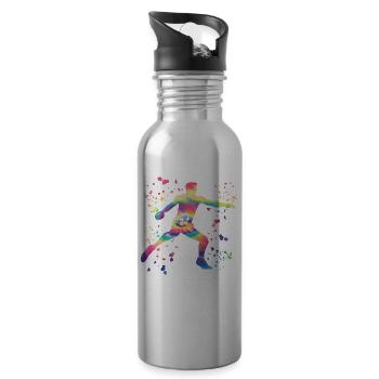 Diskuswerfer Colorsplash Diskuswurf - Trinkflasche mit integriertem Trinkhalm - Lightsilver - Rechts