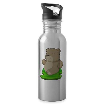 Bear Jogger Jogging Sport - Gourde avec paille intégrée - argent clair - Droite