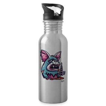 Monster Creature - Water bottle with straw - silver - Right
