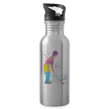 Golfer Colorsplash Kinder Miniaturgolf - Trinkflasche mit integriertem Trinkhalm - Lightsilver - Rechts