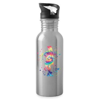 Golfer Colorsplash Kinder Miniaturgolf - Trinkflasche mit integriertem Trinkhalm - Lightsilver - Rechts