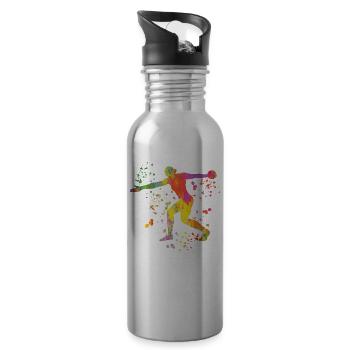 Diskuswerfer Colorsplash Diskuswurf - Trinkflasche mit integriertem Trinkhalm - Lightsilver - Rechts
