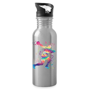 Diskuswerfer Colorsplash Diskuswurf - Trinkflasche mit integriertem Trinkhalm - Lightsilver - Rechts