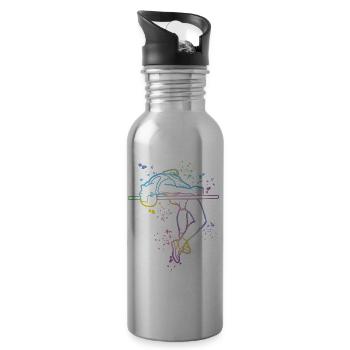 High Jumper Watercolor High Jump - Water bottle with straw - silver - Right