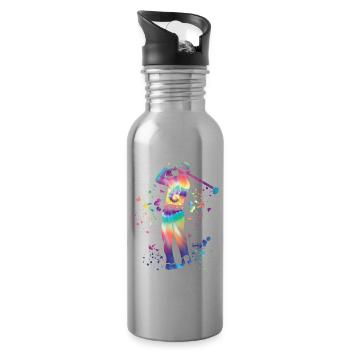 Golfer Colorsplash Kinder Miniaturgolf - Trinkflasche mit integriertem Trinkhalm - Lightsilver - Rechts