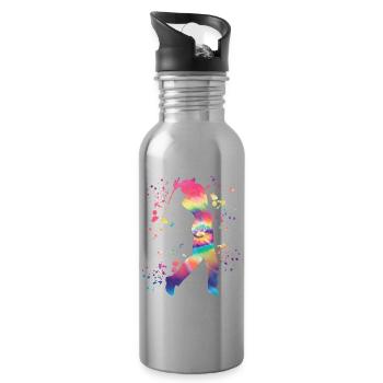 Golfer Colorsplash Kinder Miniaturgolf - Trinkflasche mit integriertem Trinkhalm - Lightsilver - Rechts