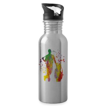 Golfer Colorsplash Kinder Miniaturgolf - Trinkflasche mit integriertem Trinkhalm - Lightsilver - Rechts