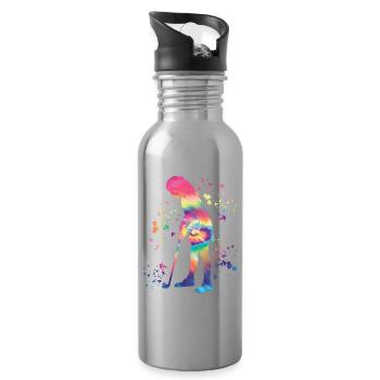 Golfer Colorsplash Kinder Miniaturgolf - Trinkflasche mit integriertem Trinkhalm - Lightsilver - Rechts