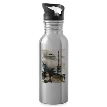 UFO Brocken in the Harz Mountains - Water bottle with straw - silver - Right