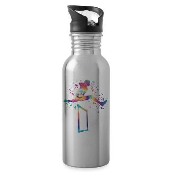 Hurdle Run Obstacle Course Kids Hurdle Run - Water bottle with straw - silver - Right
