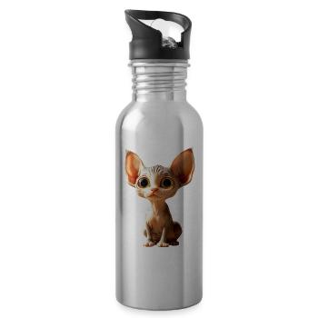 Chat Sphynx Chat Sphynx Chat Canadien Mignon Sphinx - Gourde avec paille intégrée - argent clair - Droite