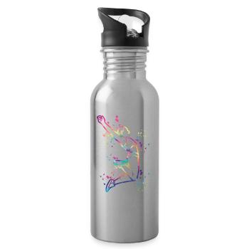 Weitspringer Weitspringen Kinder Weitsprung - Trinkflasche mit integriertem Trinkhalm - Lightsilver - Rechts
