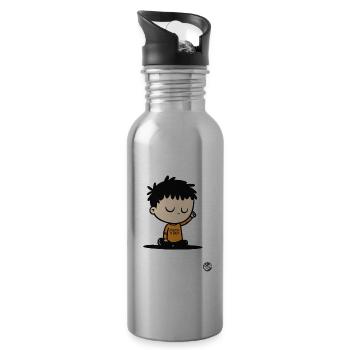 Stretch Yoga - Water bottle with straw - silver - Right
