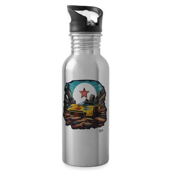 Super Traum-Sportwagen - Trinkflasche mit integriertem Trinkhalm - Lightsilver - Rechts
