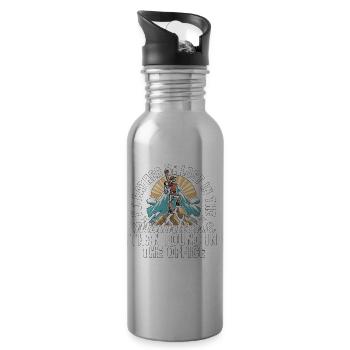 BE LOST IN THE MOUNTAINS THAN FOUND IN THE OFFICE - Water bottle with straw - silver - Right