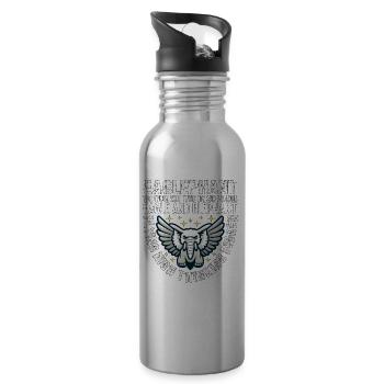 VOLER HAUT EN PENSANT PLUS GRAND - AIGLE ET ÉLÉPHANT - Gourde avec paille intégrée - argent clair - Droite
