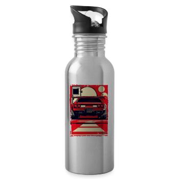 Voiture de sport - Gourde avec paille intégrée - argent clair - Droite