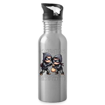 COUSINS PARTNERS IN CRIME SINCE BIRTH - Water bottle with straw - silver - Right