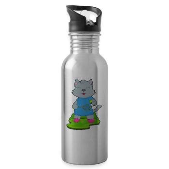 Raquette de tennis Cat Tennis - Gourde avec paille intégrée - argent clair - Droite