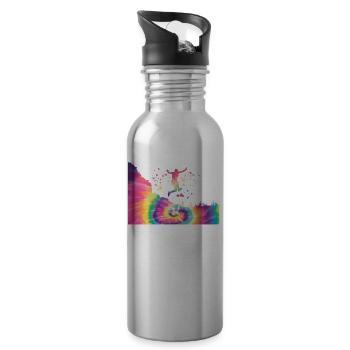 Trail Runner Cross Trail Mountain Runner - Water bottle with straw - silver - Right