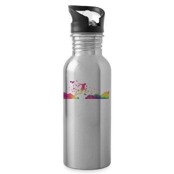 Trail Runner Cross Trail Mountain Runner - Water bottle with straw - silver - Right