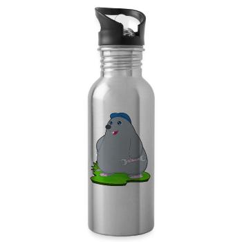 Mole Mechanic Wrench Workshop - Water bottle with straw - silver - Right