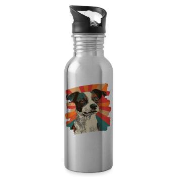 Jacky Russell - Trinkflasche mit integriertem Trinkhalm - Lightsilver - Rechts