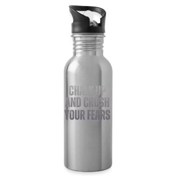 Bouldering Chalk Up Boulderer - Water bottle with straw - silver - Right