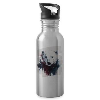 Pulvérisateur Polar Bear Graffiti - Gourde avec paille intégrée - argent clair - Droite