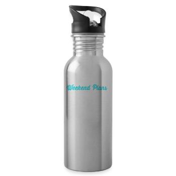 Irish wolfhound - Water bottle with straw - silver - Right