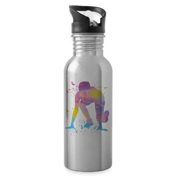 Sprinter Colorsplash Sprintender Sprint - Water bottle with straw - silver - Right