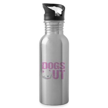 Haustier Sitter Haustiere Babysitter - Trinkflasche mit integriertem Trinkhalm - Lightsilver - Rechts