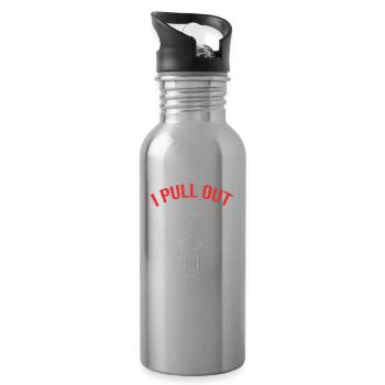 Wine, sommelier, foodie - Water bottle with straw - silver - Right