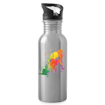 Sprinter Colorsplash Sprintender Sprint - Water bottle with straw - silver - Right