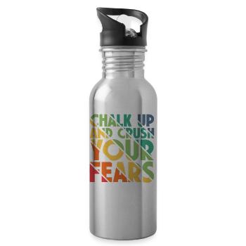 Bouldern Chalk Up Boulderer - Trinkflasche mit integriertem Trinkhalm - Lightsilver - Rechts