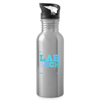 Laboratory Biology Chemistry Microscope Laboratory - Water bottle with straw - silver - Right