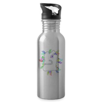 Laboratory Bio Chemistry Microscope Laboratory - Water bottle with straw - silver - Right